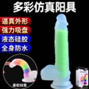 Jelly Glow Silicone Dildo - Multi