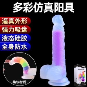 Jelly Glow Silicone Dildo - Multi